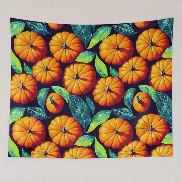 Item preview, Fall Autumn Pumpkins Gourds Repeating Seamless Pattern designed and sold by Itaya Art.
