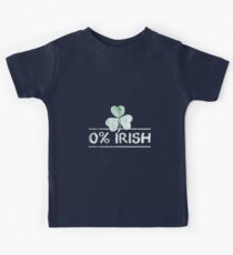 0% Irish Vintage St. Patrick Day T Shirt Kids Tee
