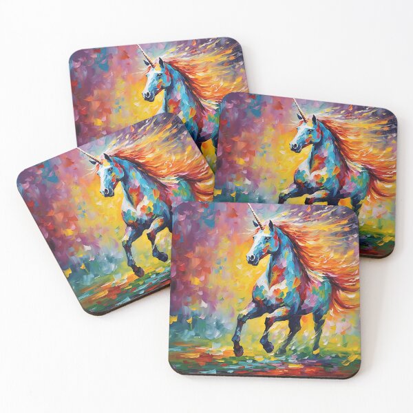 Item preview, Enchanting Splendor - A Colorful Unicorn Painting of Mythological Symbolism designed and sold by vadimcarazan.