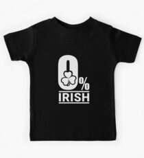 0% Irish Vintage St. Patrick Day T Shirt Kids Tee