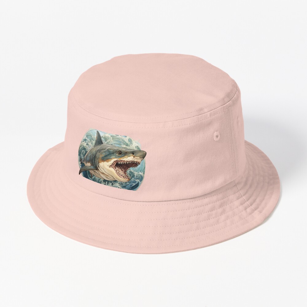 Great White Shark Neon Pink Bucket Hat Sun Cap Fish Selachophile Ocean Sea  Fin Jaws Neon Minimalist Shark Week Shark Lover Save - AliExpress