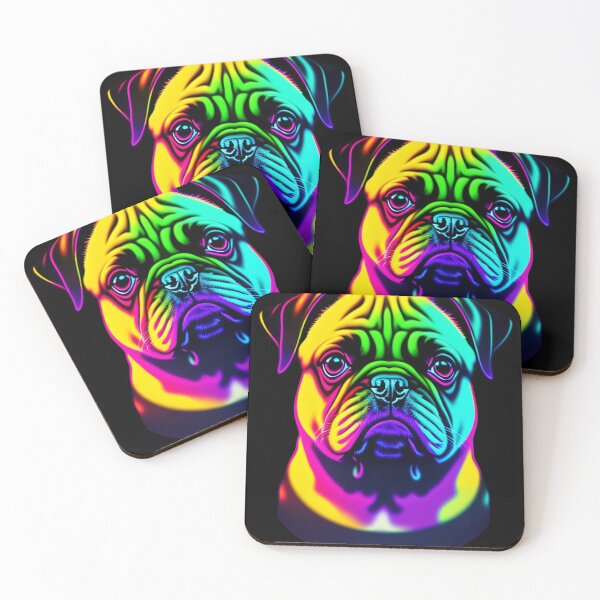 Item preview, Colorful Rainbow Pug designed and sold by flippinsg.