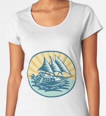Ship Premium Rundhals-Shirt