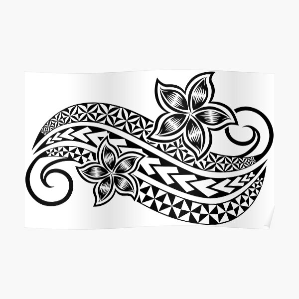 Leaf Drawing Polynesia Flower Tattoo Samoans Blackandwhite Plant  Petal transparent background PNG clipart  HiClipart