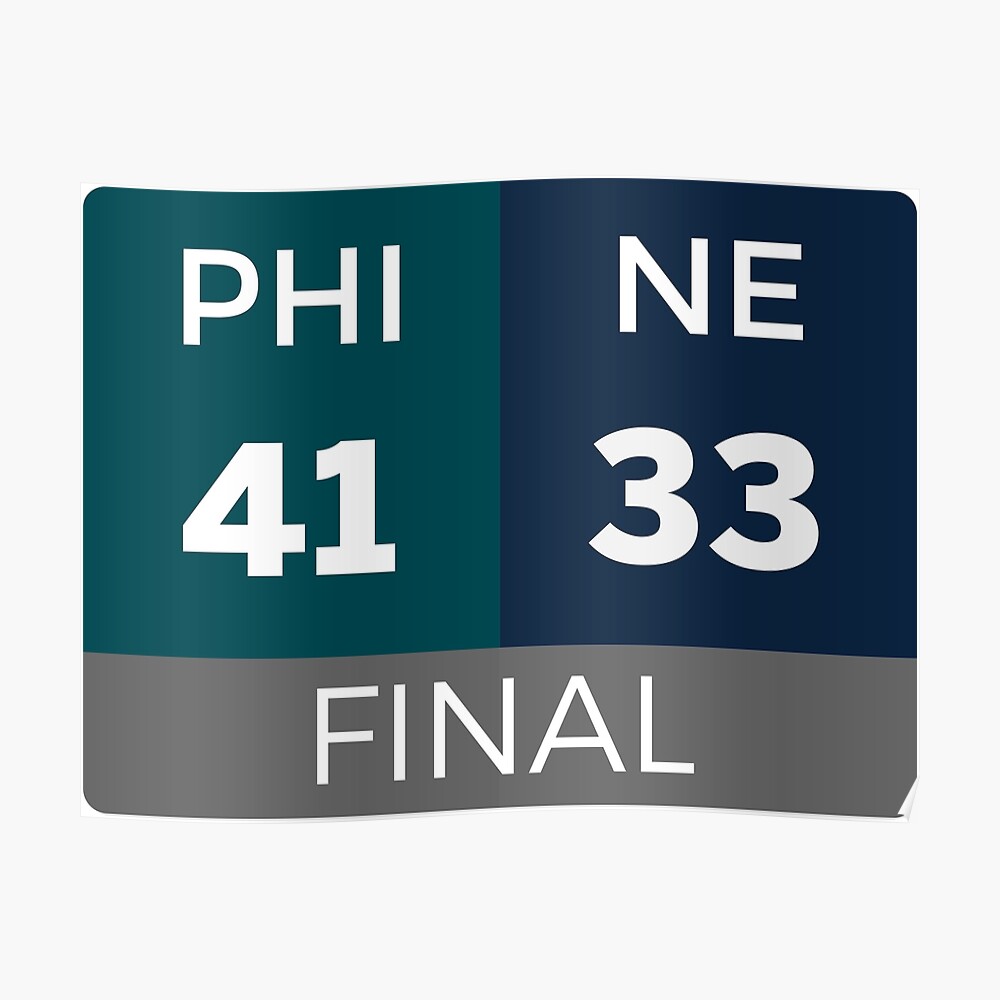 PHI 41 NE 33 Final Score Philadelphia Eagles vs New England