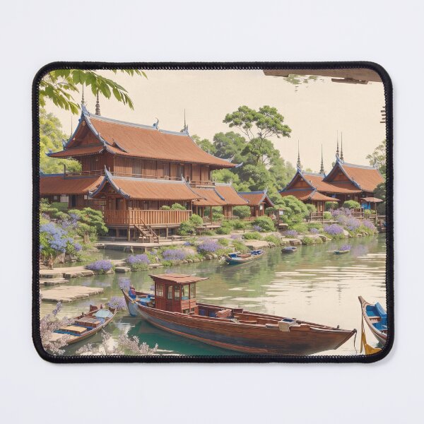Item preview, Asian Village by The River designed and sold by amenwolf.