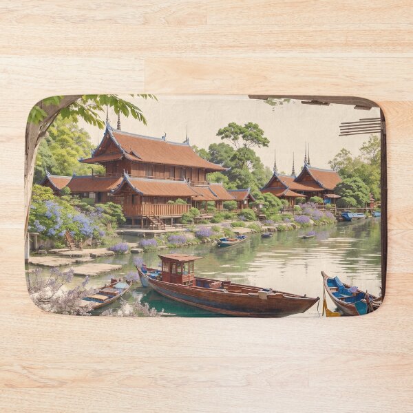 Item preview, Asian Village by The River designed and sold by amenwolf.