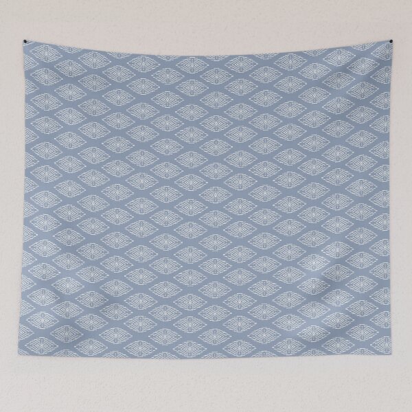 Item preview, Cool blue trapezoid pattern fabric  designed and sold by Sinfung.