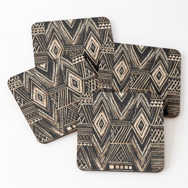 Item preview, Mudcloth Abstract African Pattern Black designed and sold by trajeado14.