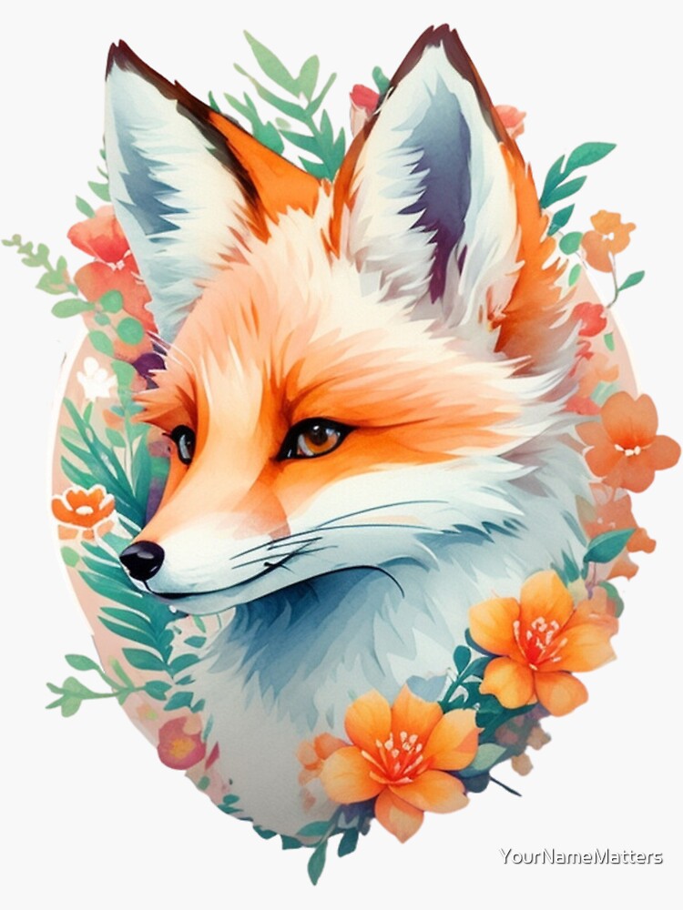 Floral Sticker | The Charming Fox