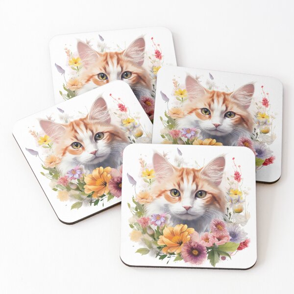 Item preview, Feline Charm in a Floral Paradise designed and sold by IdealPoint.
