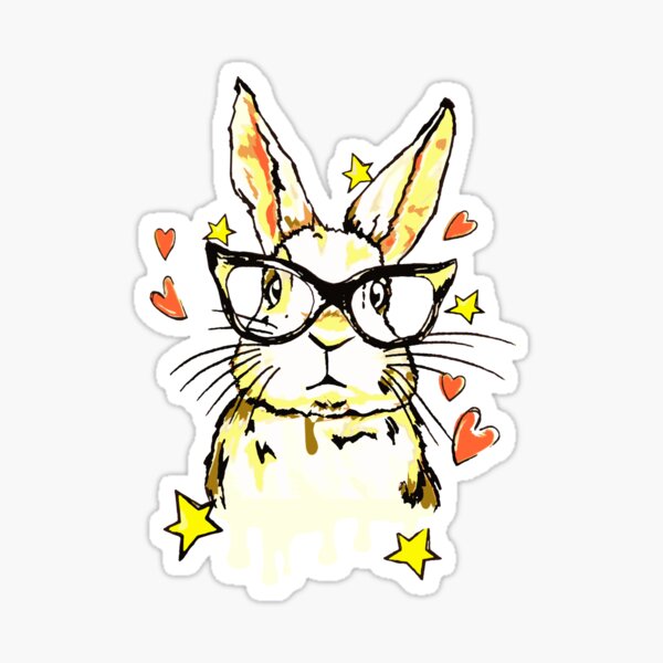 Vista previa del artículo con la obra «Geek Love Bunny», diseñado y vendido por viCdesign.