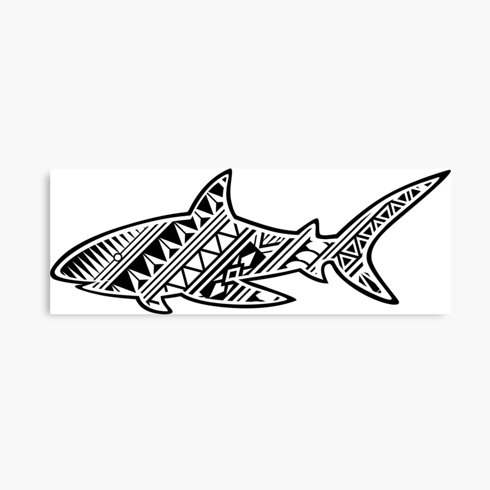Hand drawn of traditional shark tattoo outline Vector Image