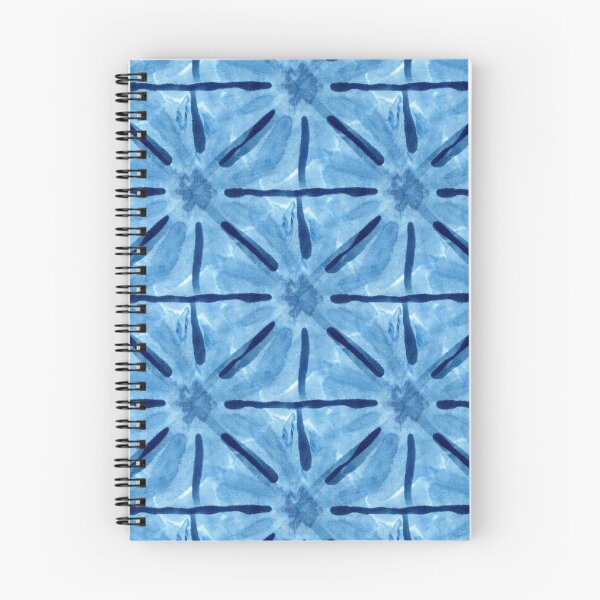 Item preview, Seamless tie-dye pattern of indigo color on white silk.  Shibori dyeing. designed and sold by lamarmarina.