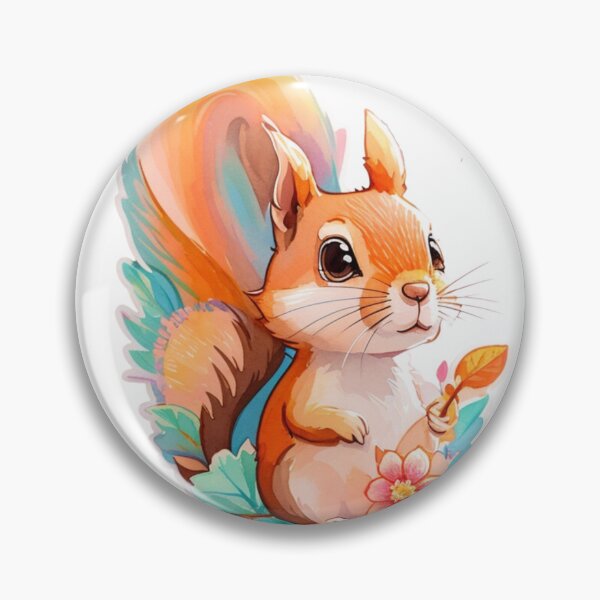 Item preview, Cute Baby Squirrel with Leaves and Flowers designed and sold by YourNameMatters.