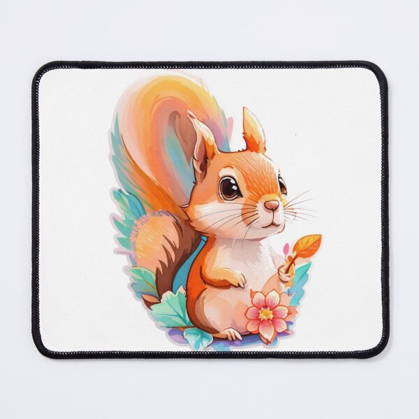 Item preview, Cute Baby Squirrel with Leaves and Flowers designed and sold by YourNameMatters.