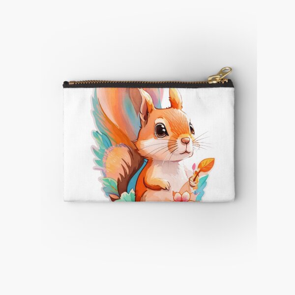 Item preview, Cute Baby Squirrel with Leaves and Flowers designed and sold by YourNameMatters.