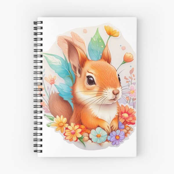 Item preview, Cute Baby Squirrel with Leaves and Flowers designed and sold by YourNameMatters.