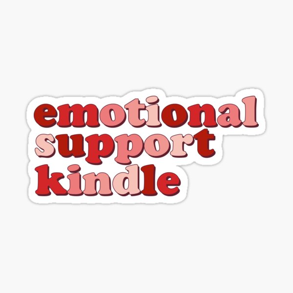 Artikel-Vorschau von Roter Kindle-Zitataufkleber zur emotionalen Unterstützung, designt und verkauft von Chapters & Charms.