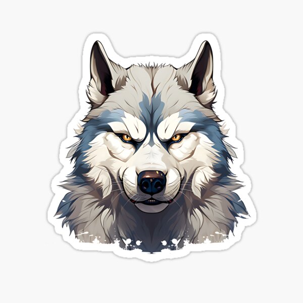 snarling husky art