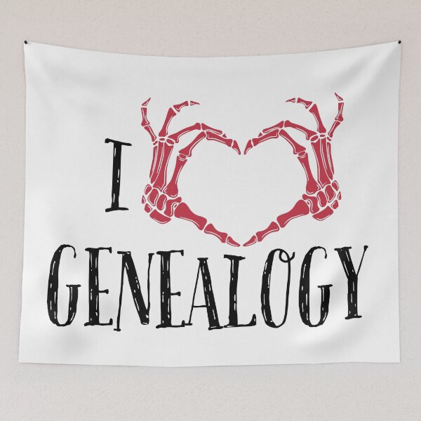 Item preview, I LOVE GENEALOGY, Simple symbolic sign designed and sold by Osobliwe.