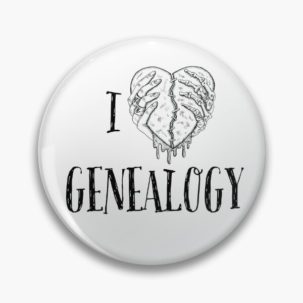 Item preview, I LOVE GENEALOGY, Simple symbolic sign designed and sold by Osobliwe.