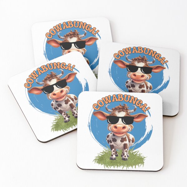 Item preview, Cowabunga! Cute Funny cow with sunglasses playing it cool designed and sold by Shean Fritts.