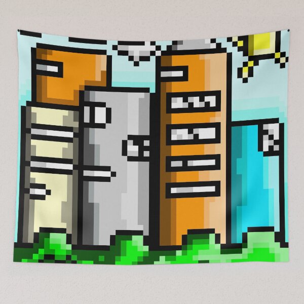 Item preview, Pixel City View | landscape illustration designed and sold by Sweet Bee's.
