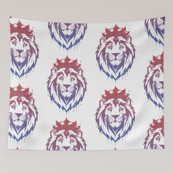 Item preview, Lion King Red Purple Watercolor  designed and sold by AnimalLover4eva.