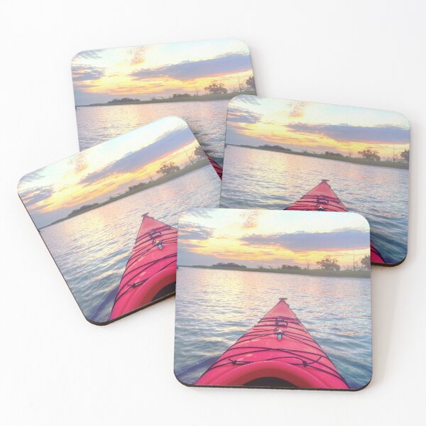 Item preview, Red Kayak on the Water During the Sunrise designed and sold by LovingSunnyDays.