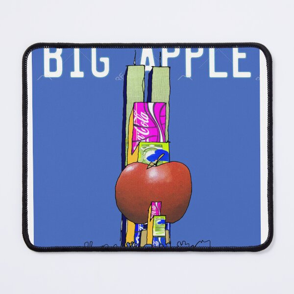 Item preview, Twin Towers For Times Square with a big apple in front of it, New York City Landmark Travel  Poster designed and sold by ignasirus.