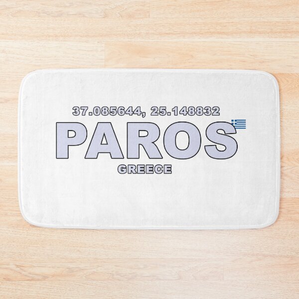 Item preview, Paros Greece with Coordinates and Small Flag designed and sold by Gevover.
