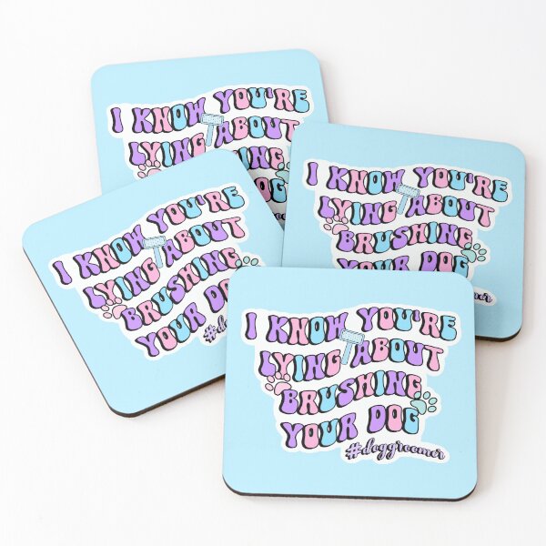 Item preview, Sassy Canine Confessions: 'I Know You're Lying' Dog Grooming Art Sticker designed and sold by Aswood25.