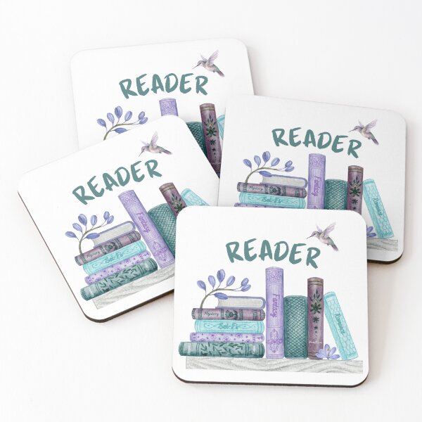 Item preview, "Reader" - bookshelf and flowers  designed and sold by CMReadsandReads.