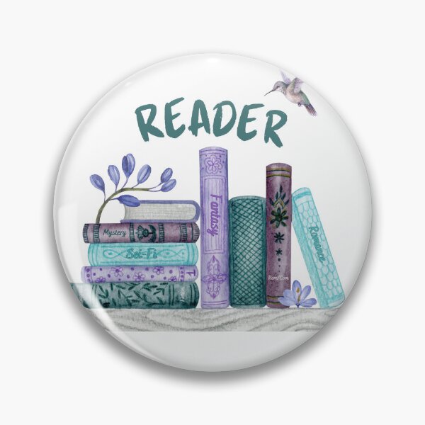 Item preview, "Reader" - bookshelf and flowers  designed and sold by CMReadsandReads.
