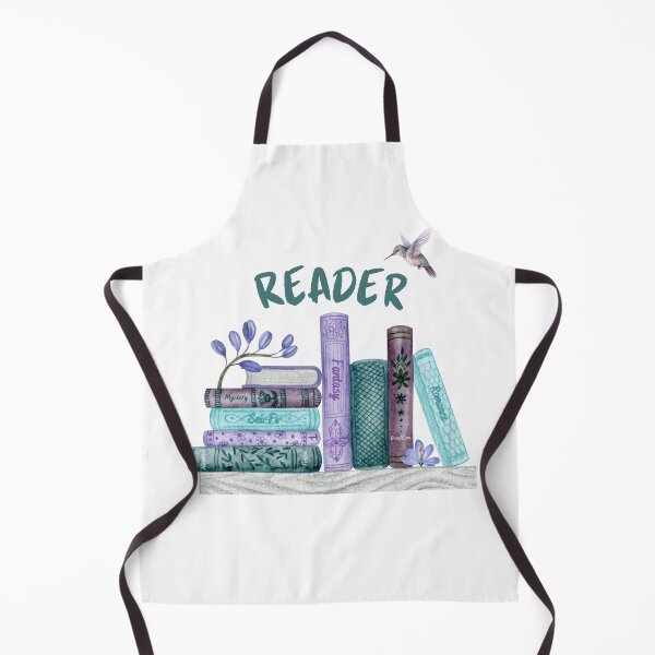 Item preview, "Reader" - bookshelf and flowers designed and sold by CMReadsandReads.