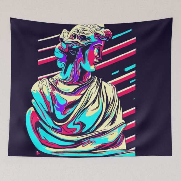 Item preview, Vibrant Colors Bring Life to Marble Statue Illustration designed and sold by FashionHomeCo.