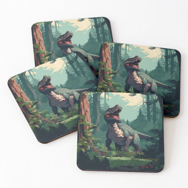 Item preview, Dinosaur in the Jungle Pixel Art  designed and sold by NaNaSpaceStore.