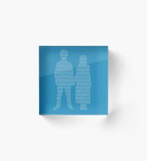 Lieder der Erfahrung Lyric Silhouette Blue BG Acrylblock