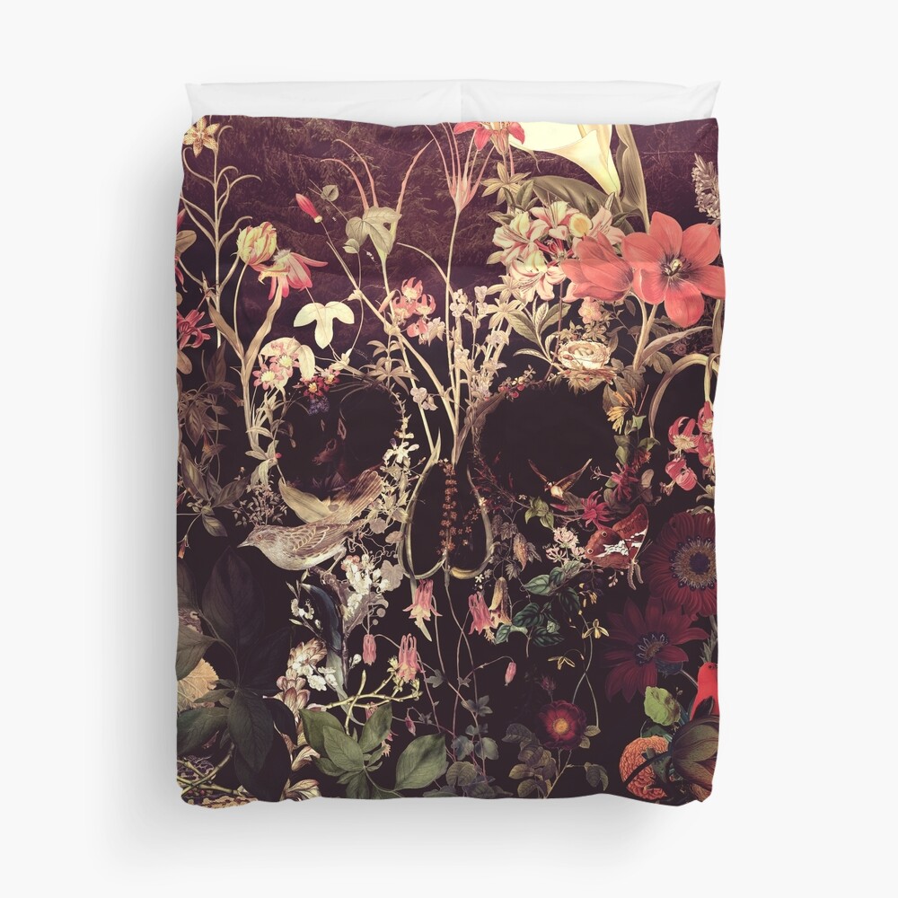 Bloom Skull Duvet Cover