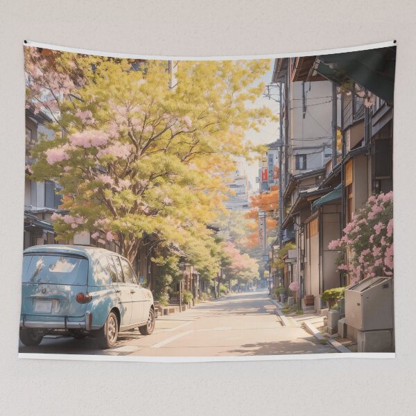 Item preview, Japan Day Street With Sakura designed and sold by amenwolf.