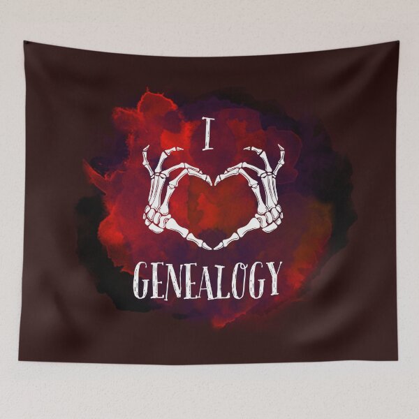 Item preview, I LOVE GENEALOGY, Simple symbolic sign designed and sold by Osobliwe.
