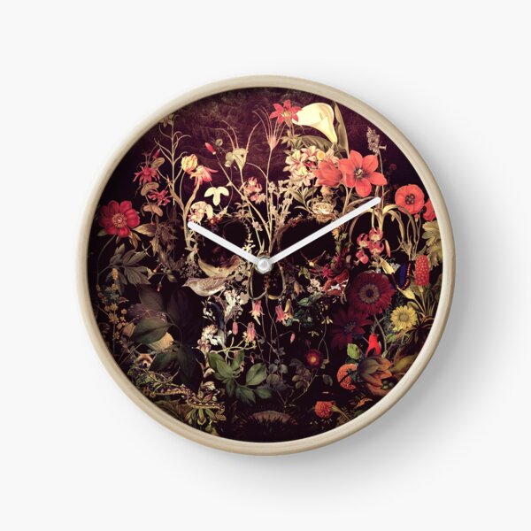 Blütenschädel Uhr