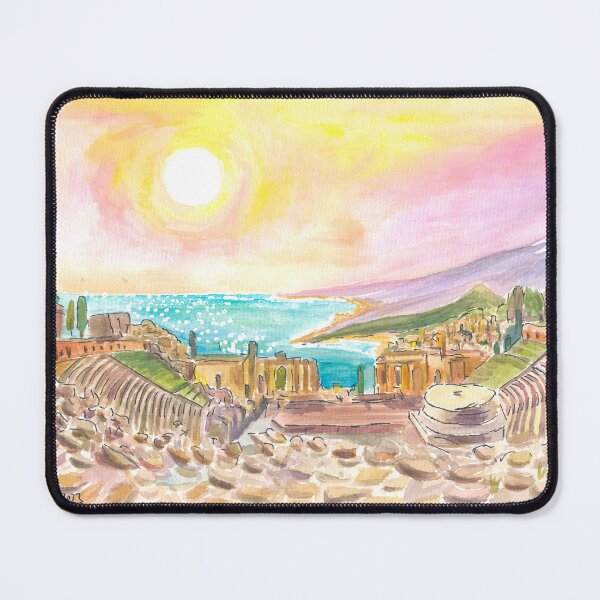 Item preview, Incredible view of Ancient Teatro Antico Taormina Sicily with View of Mount Etna designed and sold by artshop77.