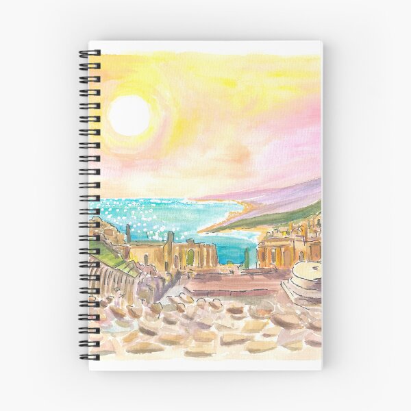 Item preview, Incredible view of Ancient Teatro Antico Taormina Sicily with View of Mount Etna designed and sold by artshop77.