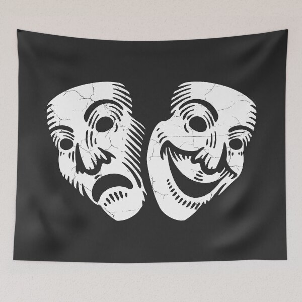 Item preview, Comedy and tragedy theater masks designed and sold by StefanAlfonso.