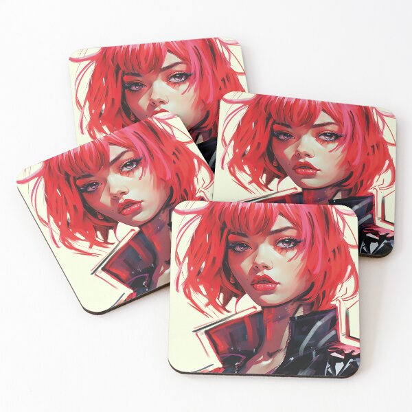 Item preview, "Stunning Girl with a Red Bob Hairstyle" designed and sold by Dream-Way.