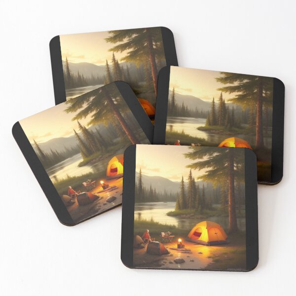 Item preview, campsite by the river designed and sold by EuropeanPrints.
