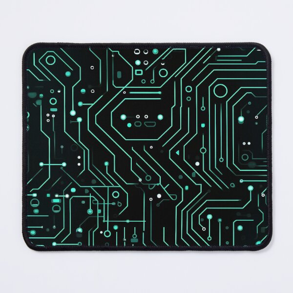Item preview, Circuit Board Pattern (Green and Black) designed and sold by Sir Meow Meow.