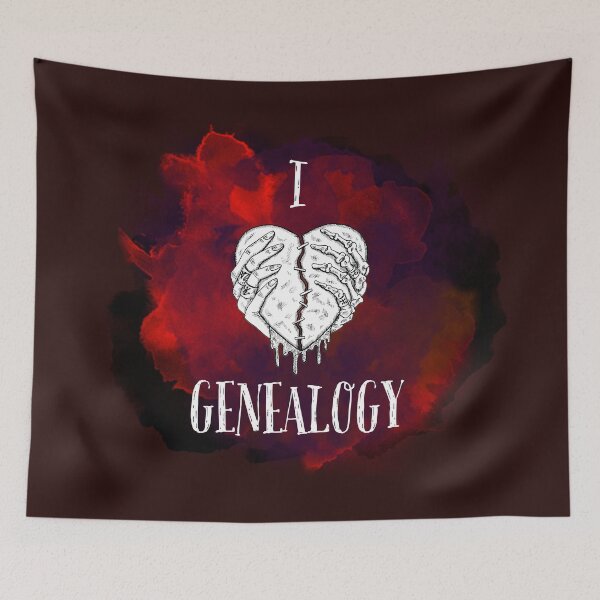 Item preview, I LOVE GENEALOGY, Simple symbolic sign designed and sold by Osobliwe.
